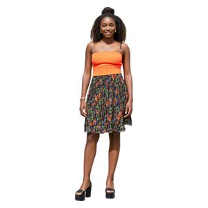 American Rag Cie Floral Brown Tiered Skirt Size L